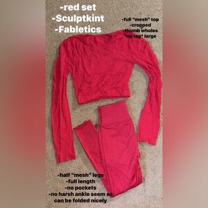 Fabletics Scarlet Mesh Activewear Set